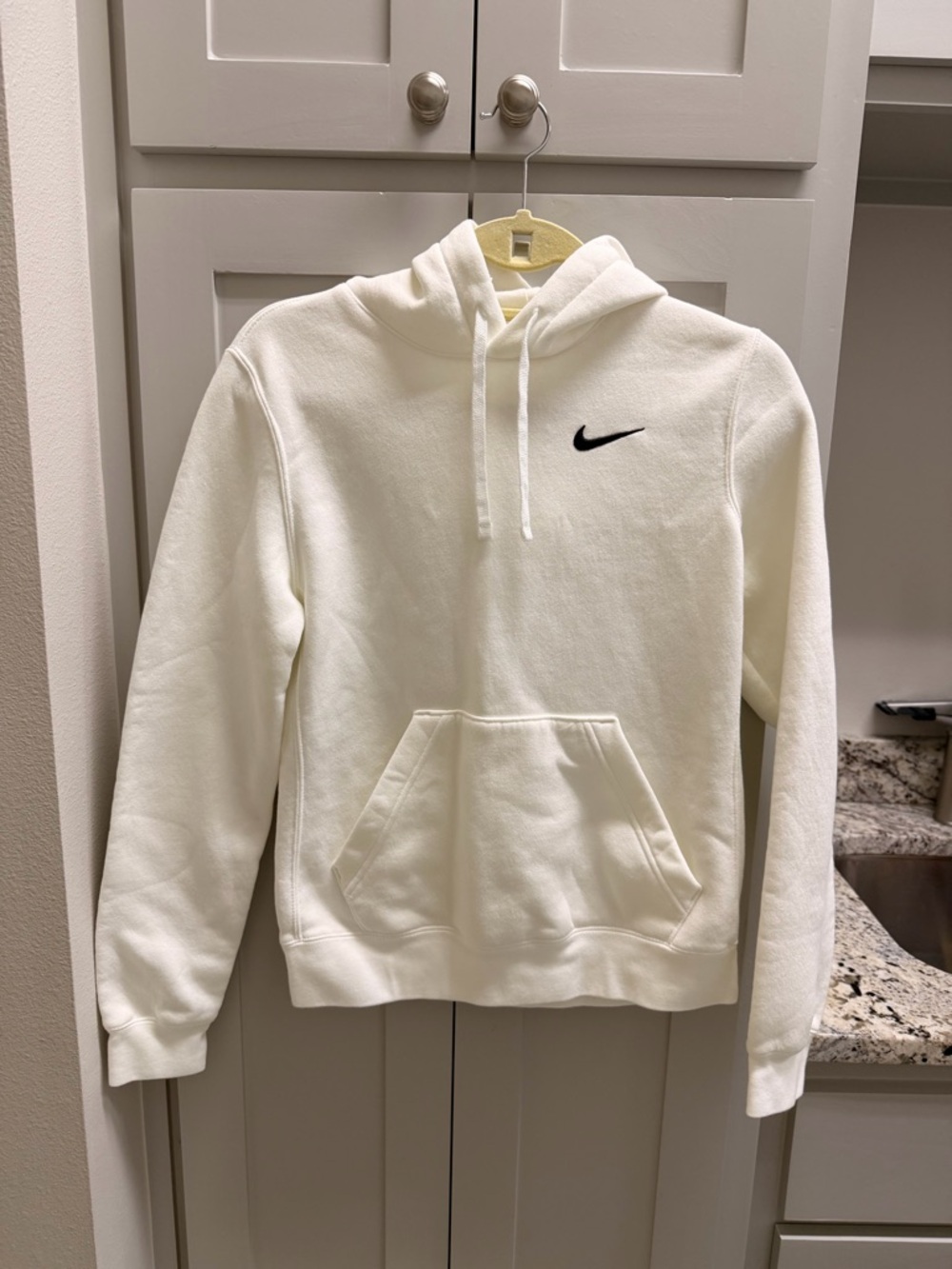 Nike White Hoodie with Black Swoosh